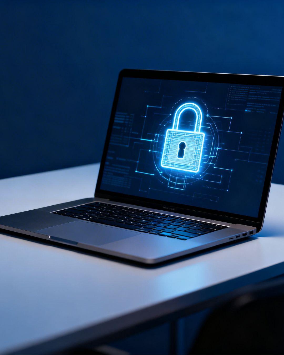 Illustration sécurité site internet avec cadenas et écran